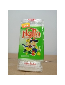 Tăm bông 2 đầu Hallo cán nhựa, bông tăm hũ người lớn cán nhựa , bông tăm hũ em bé cán giấy se