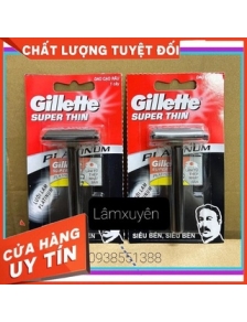 Dao Cạo râu Gillette Super Thin thay lưỡi được chuyên dụng cho salon tóc nam nữ _tiện lợi sử dụng tại nhà [FREESHIP]
