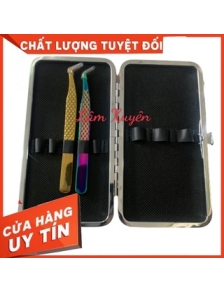 Bóp đựng nhíp nối mi GIÁ RẺ bóp da có nút gài lại, bảo quản nhíp nối mi, không rớt, tiện lợi, gọn gàng