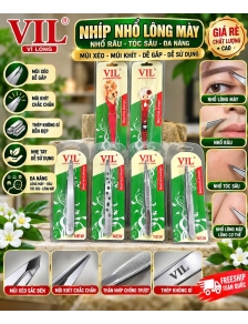 Nhíp nhổ lông mày nhổ râu tóc sâu nhíp VIL VĨ LONG GIÁ RẺ mũi xéo mũi khít dễ gắp sử dụng dễ dàng.