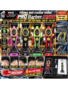Tông đơ chấn viền cắt tóc iPRO Barber S1086 công suất mạnh bền CAO CẤP đi viền siêu nét lưỡi titan.
