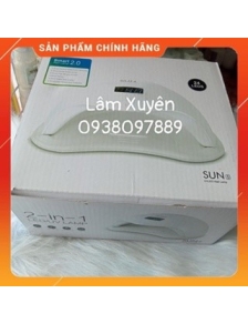 Máy hơ gel SUN 5UV tem xanh màu trắng CHÍNH HÃNG bóng đèn led siêu sáng, nhanh khô nước sơn gel, độ bền cao,dễ sử dụng