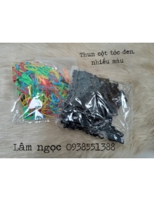 Thun cột tóc đen, nhiều màu  FREESHIP  chất liệu cao su bền,