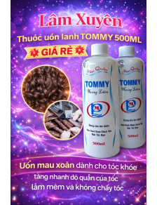 Thuốc uốn lạnh TOMMY 500Ml GIÁ RẺ uốn mau xoăn dành cho tóc khỏe tăng nhanh độ quăn của tóc làm mềm và không cháy tóc