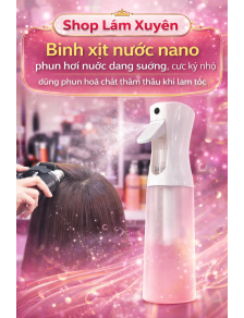 Bình xịt nước nano phun hơi nước dạng sương, cực kỳ nhỏ, dùng phun hoá chất thẩm thấu khi làm tóc.