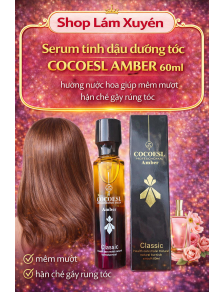 Serum tinh dầu dưỡng tóc COCOESL AMBER 60ml hương nước hoa giúp mềm mượt hạn chế gãy rụng tóc