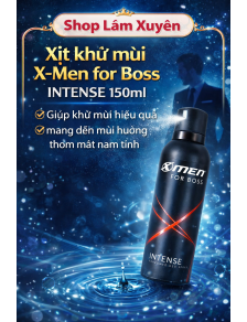 Xịt khử mùi X-Men for Boss Intense 150ml Giúp khử mùi hiệu quả mang đến mùi hương thơm mát nam tính.