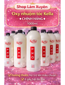 Oxy nhuộm tóc Kella CHÍNH HÃNG 1000ml hương thơm, hỗ trợ lên màu chuẩn, ít gây hại da đầu