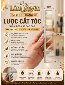 Lược cắt tóc CHÍNH HÃNG nhựa dẻo ABS màu trắng bền bắt tóc nhỏ gọn dễ cầm chịu nhiệt tốt cao cấp