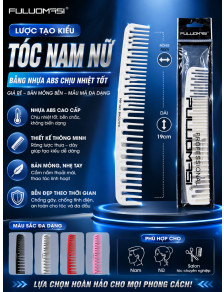 Lược tạo kiểu tóc nam nữ FULUOMFSI bằng nhựa ABS chịu nhiệt tốt GIÁ RẺ bãn mõng bền mẫu mã đa dạng