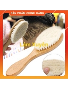 Lược bàn chảy phủi  lông trắngGIÁ RẺ baber QUEEN quét phủi tóc rớt khi cắt, lông siêu mềm không đau, cán cầm gỗ chắc