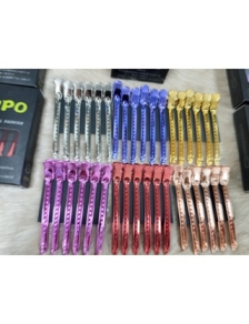 Kẹp mỏ vịt INOX màu 1 hộp 12 cái bền không đứt tóc  FREESHIP  siêu sịn, chất liệu thép không rỉ , thiết kế sang trọng