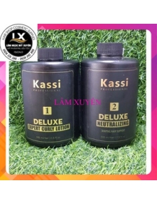 Thuốc uốn lạnh Kassi cặp 500ml màu đen siêu thơm khoẻ tóc cực xoăn bóng mềm tóc giá rẻ chính hãng tậ