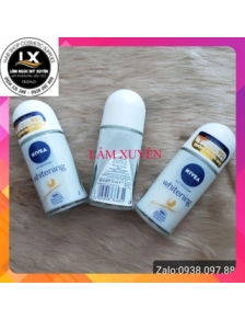 Lăn khử mùi NIVEA Whitening 50ml ❌FREESHIP❌giúp dưỡng trắng, khử mùi cơ thể, ngăn ngừa mồ hôi, lưu h