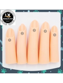 Ngón tay giả bộ 5 cái nhựa dẽo TẬN GỐC ngón tay tập sơn tập đăp bột đắp gel cho học viên ngón tay nhựa dẽo mềm bẻ cong
