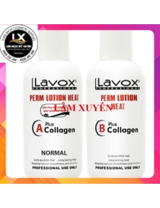 [Tận Gốc] Kem uốn nóng collagen Lavox 500ml cặp A B màu trắng / thuốc siêu mạnh tạo sóng căng mềm bó