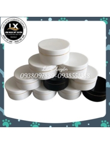 Hũ đựng kem trộn 200g màu trắng màu đen GIÁ RẺ đựng kem trộn body trắng da kèm nắp chụp phía bên trên đựng 200g kem