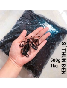 Thun đen cột tóc (chun buộc tóc) giá sỉ 500g