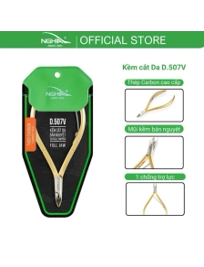 Kềm cắt da bán nguyệt NGHĨA D507 vàng thép không gỉ bền đẹp lưỡi kềm sắt bén an toàn dễ vệ sinh