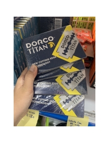 Lam Dorco Titan hộp 100 lưỡi dao lam mỏng màu trắng sắc bén