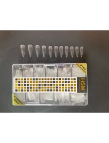 Móng úp tay phôm nhọn trong  dài HSM hộp 500 móng màu trong màu tự nhiên GIÁ RẺ