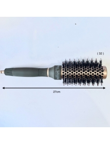 Lược sấy tóc size 32 sấy lọn ống nhôm NANO CERAMIC cao cấp bền gai không dính tóc có đuôi nhọn chia tóc