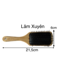 Lược bán Nguyệt bàn chải tóc uốn gỡ rối FREESHIP gai nhựa tay cầm gỗ không gây đau đầu