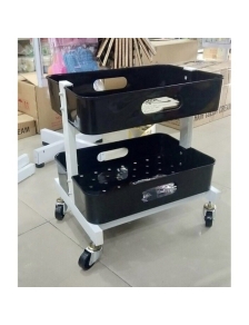 Xe đẩy 2 tầng để dụng cụ làm tóc nail có bánh xe cao cấp di chuyển dễ vệ sinh siêu bền cứng mẫu đẹp.