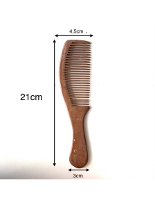 Lược gỗ bầu có cán cầm số 57 dài 21cm cứng chịu nhiệt siêu bền màu gỗ tự nhiên chải tóc uốn xoăn