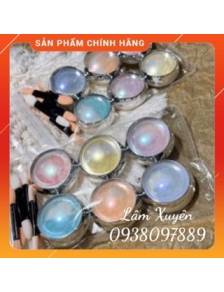 Set bột tráng gương nail 6 màu óng ánh ⚡️GIÁ RẺ⚡️- Nhũ trang trí móng nhiều màu (tặng kèm 6 cọ chà t