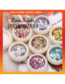 Set nhũ kim tuyến 8 màu trang trí ,Nhũ Vảy Cá 9D kim tuyến 8 hũ Nail  GIÁ RẺ nhiều màu sắc, sơn gel đính móng siêu đẹp