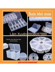 Hộp nhựa đựng móng tổ ong 16 - 28 ô đựng đá giấy lau gel ❄️GIÁ RẺ ❄️ mica nhựa nguyên sinh không độc