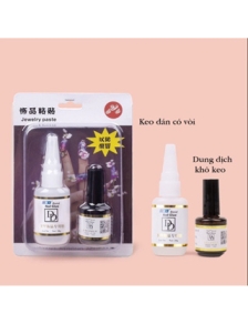 Keo dán móng keo đính đá dán đá DD bộ 2 chai 