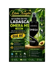 Xịt dưỡng ẩm tóc LADASCA OMEGA MS 300ML bảo vệ tóc hư tổn khô xơ giúp tóc mềm mượt chắc khỏe giá rẻ.