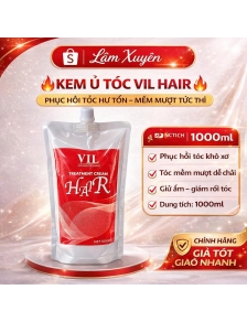 Hấp Dầu VIL Túi Đỏ | Kem ủ Siêu Mềm Mượt 1000ml GIÁ GỐC mềm mượt giữ màu phục hồi siêu bóng thơm lâu