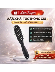 Lược đinh gỡ rối bàn cán nhựa MÀU ĐEN bản nhỏ massage đầu chải tóc uốn rối bản cong chắc tay siêu bền cao cấp