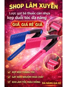 Lược gạt bã thuốc cán nhựa kẹp duỗi tóc đa năng GIÁ RẺ kẹp kéo thẳng tóc gạt kem nhuộm khi làm tóc