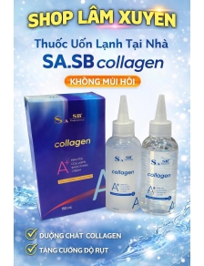 Thuốc uốn lạnh tại nhà SA.SB collagen không mùi hôi 150mlx2 dưỡng chất collagen tăng cường độ rút
