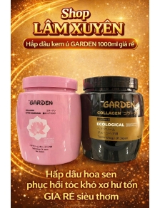 Hấp dầu kem ủ GARDEN 1000ml hấp dầu hoa sen phục hồi tóc khô xơ hư tổn GIÁ RẺ siêu thơm.