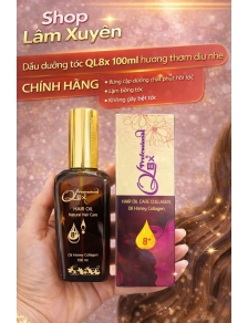 Dầu dưỡng tóc QL8x 100ml hương thơm dịu nhẹ CHÍNH HÃNG cung cấp dưỡng chất phục hồi tóc,làm bóng tóc, không gây bết tóc