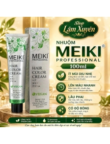 Nhuộm MEIKI PROFESSIONAL 100ml ít mùi dịu nhẹ, lên màu nhanh lâu phai có độ bóng cho tóc.
