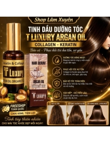 Tinh Dầu Dưỡng Tóc Bóng Mượt Collagen Keratin Phục Hồi Tóc Hư Tổn, Xơ Yếu – T Luxury Argan Oil 60ml