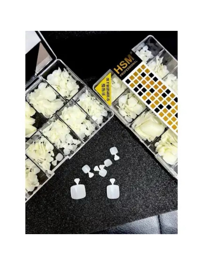 Móng úp chân đẹp HSM hộp 500 móng GIÁ RẺ phôm đẹp mềm ôm sát móng