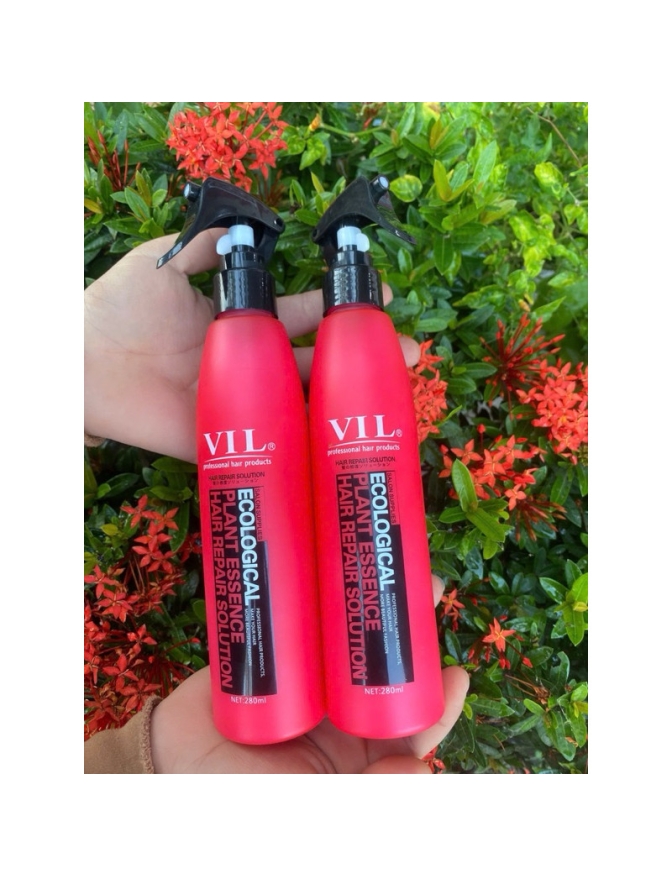 Xịt dưỡng tóc VIL đỏ 280ml phục hồi hư tổn giúp tóc mềm mượt chắc khoẻ dạg chai xịt có vòi an toàn
