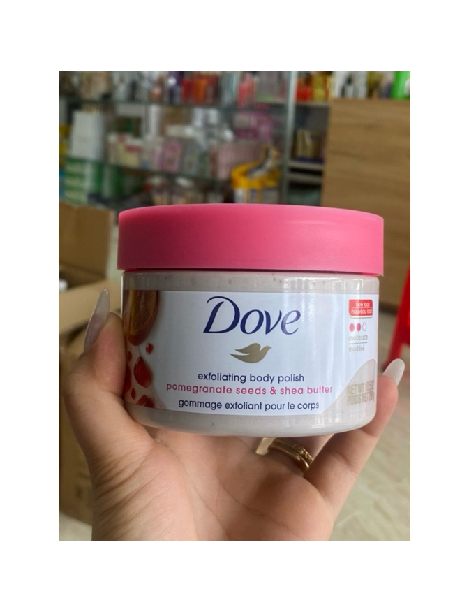 Tẩy da chết Dove hương lựu đỏ dưỡng body cho mọi loại da 298g hỗ trợ dưỡng ẩm, dưỡng sáng da body.