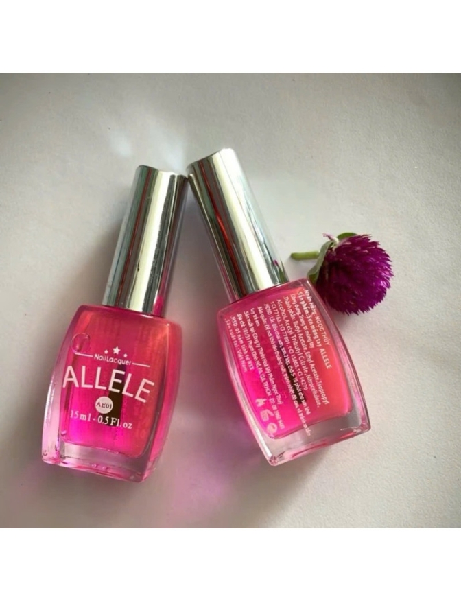 Sơn móng tay bóng hồng Alele 15ml chất sơn lỏng bảo vệ màu tốt