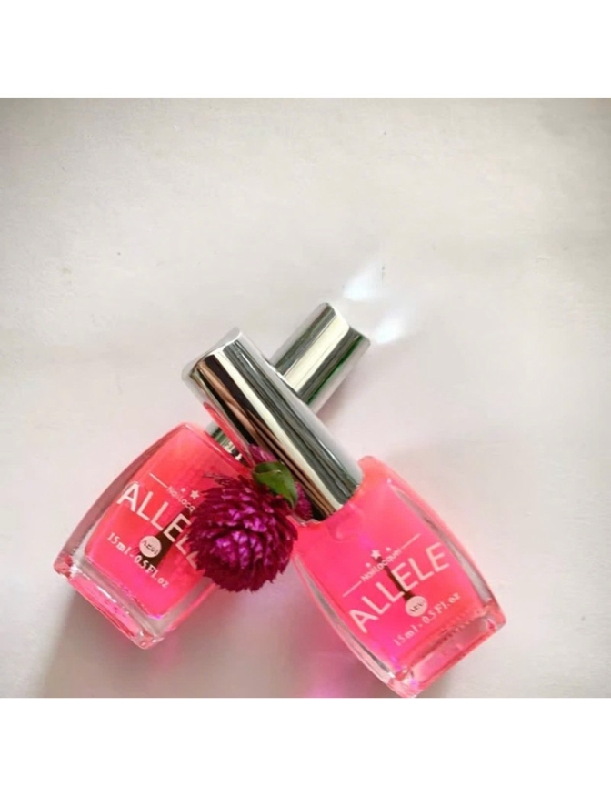 Sơn móng tay bóng hồng Alele 15ml chất sơn lỏng bảo vệ màu tốt