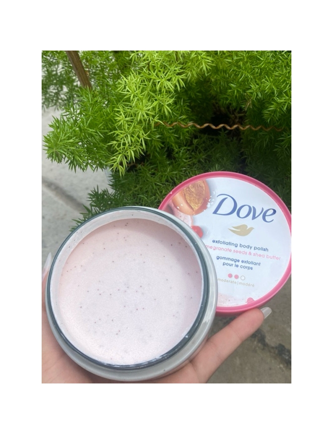 Tẩy da chết Dove hương lựu đỏ dưỡng body cho mọi loại da 298g hỗ trợ dưỡng ẩm, dưỡng sáng da body.