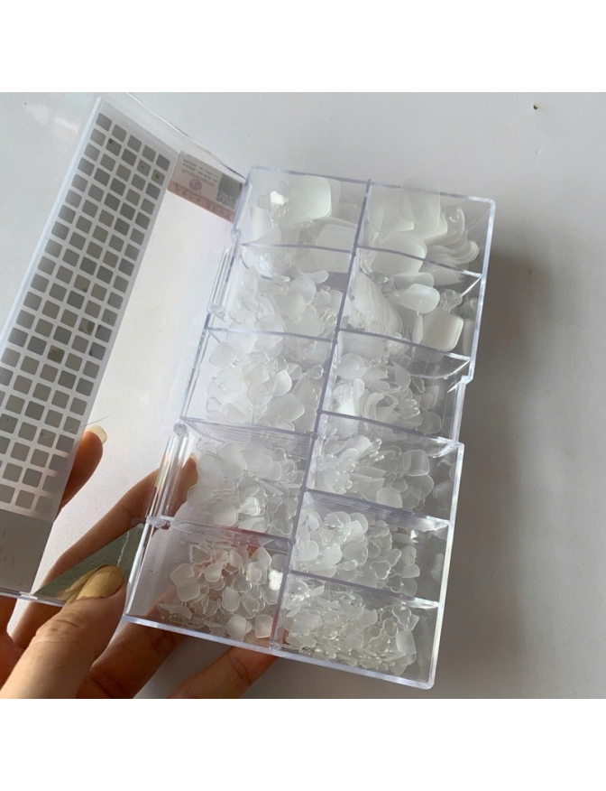 Móng úp chân đẹp HSM hộp 500 móng GIÁ RẺ phôm đẹp mềm ôm sát móng