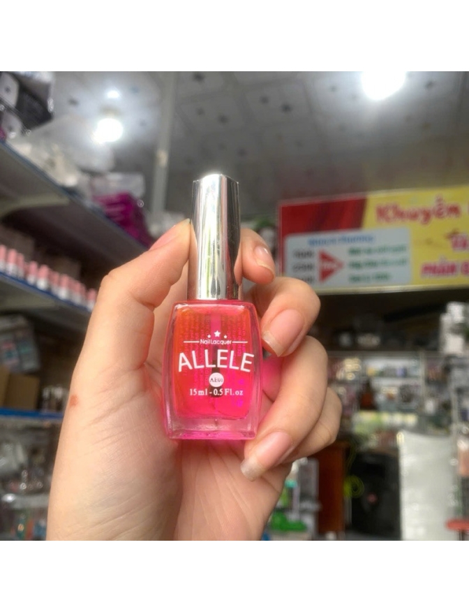 Sơn móng tay bóng hồng Alele 15ml chất sơn lỏng bảo vệ màu tốt